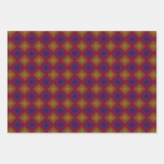 Psychedelic Rainbow Chevron Patroon Inpakpapier Vel (Voorkant 2)