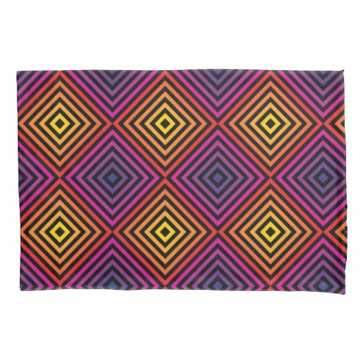 Psychedelic Rainbow Chevron Patroon Kussensloop (Voorkant-Links)
