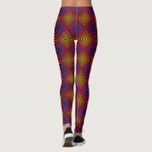 Psychedelic Rainbow Chevron Patroon Leggings (Achterkant)