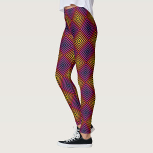 Psychedelic Rainbow Chevron Patroon Leggings