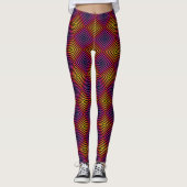 Psychedelic Rainbow Chevron Patroon Leggings (Voorkant)