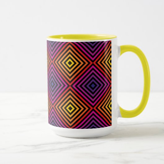 Psychedelic Rainbow Chevron Patroon Mok (Rechts)