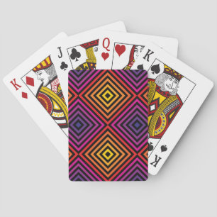 Psychedelic Rainbow Chevron Patroon Pokerkaarten