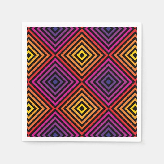 Psychedelic Rainbow Chevron Patroon Servet (Voorkant)