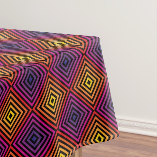 Psychedelic Rainbow Chevron Patroon Tafelkleed (Voorbeeld)