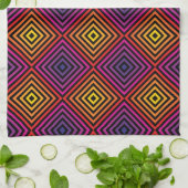 Psychedelic Rainbow Chevron Patroon Theedoek (Gevouwen)