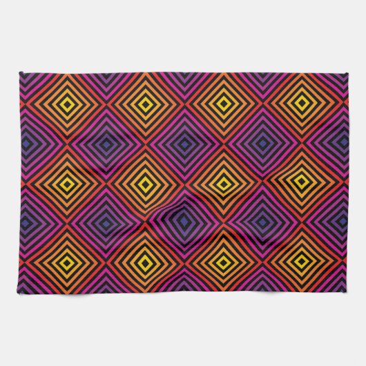 Psychedelic Rainbow Chevron Patroon Theedoek (Horizontaal)
