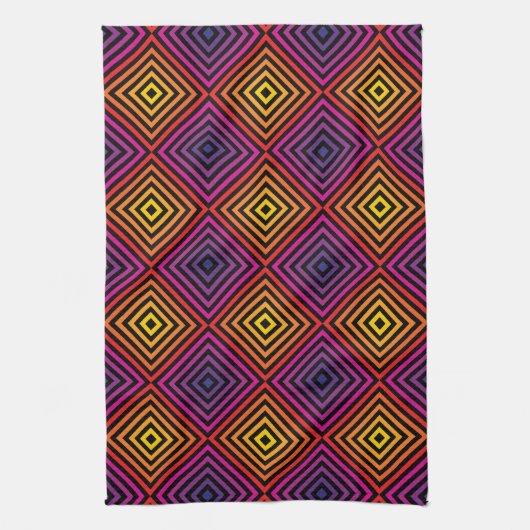 Psychedelic Rainbow Chevron Patroon Theedoek (Verticaal)