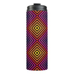 Psychedelic Rainbow Chevron Patroon Thermosbeker