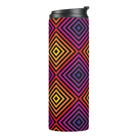 Psychedelic Rainbow Chevron Patroon Thermosbeker (Gedraaid links)
