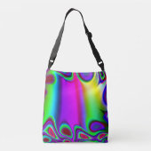 Psychedelic Rainbow Crossbody Tas (Achterkant)