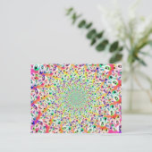 Psychedelic Rainbow Eyes Mandala Briefkaart (Staand voorkant)