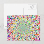 Psychedelic Rainbow Eyes Mandala Briefkaart (Voorkant / Achterkant)