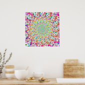 Psychedelic Rainbow Eyes Mandala Poster (Keuken)