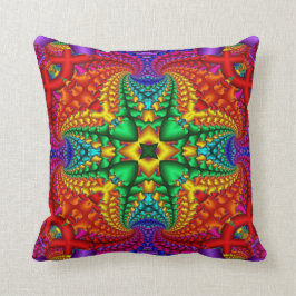 Psychedelic Rainbow Fractal Kussen