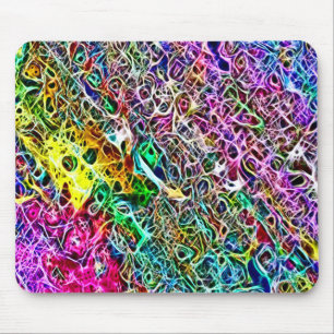 Psychedelic Rainbow Guts Fractal Art Muismat