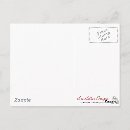 Psychedelic Rainbow Heart Art Print Briefkaart (Achterkant)