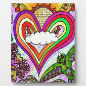 Psychedelic Rainbow Heart Art Print Fotoplaat (Voorkant)