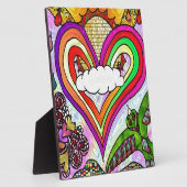 Psychedelic Rainbow Heart Art Print Fotoplaat (Zijkant)