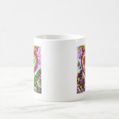 Psychedelic Rainbow Heart Art Print Koffiemok (Center)
