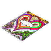 Psychedelic Rainbow Heart Art Print Notitieboek (Linkerzijde)