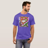 Psychedelic Rainbow Heart Art Print T-shirt (Voorkant volledig)