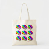 Psychedelic Rainbow Hedelg Canvas Shopping Bag Tote Bag (Voorkant)