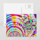 Psychedelic Rainbow Hippy Sunrise Briefkaart (Voorkant / Achterkant)