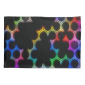 Psychedelic Rainbow Hive Fractal Patroon Kussensloop (Achterkant)