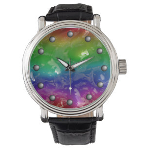 Psychedelic Rainbow Jellied Ooze Horloge