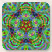 Psychedelic Rainbow Kaleidoscope Onderzetters (Voorkant)