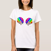 Psychedelic Rainbow Lady Hgel-dames T-shirt (Voorkant)