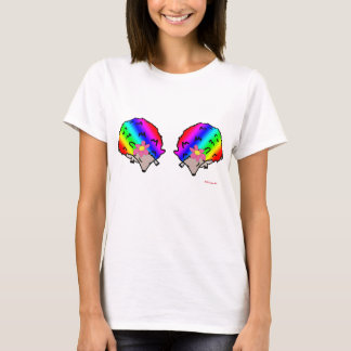 Psychedelic Rainbow Lady Hgel-dames T-shirt