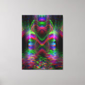 Psychedelic Rainbow Love Hearts Wrapped Canvas (Voorkant)