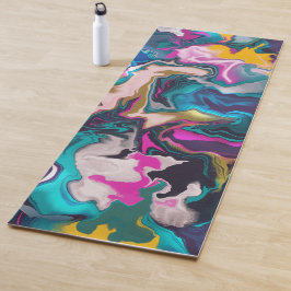 Psychedelic Rainbow Marged Yogamat