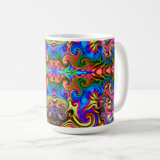 Psychedelic Rainbow Neon supertrippy Coffee-Mok Koffiemok