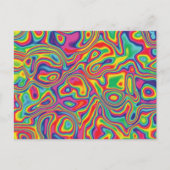 Psychedelic Rainbow Oil Pattern Briefkaart (Voorkant)