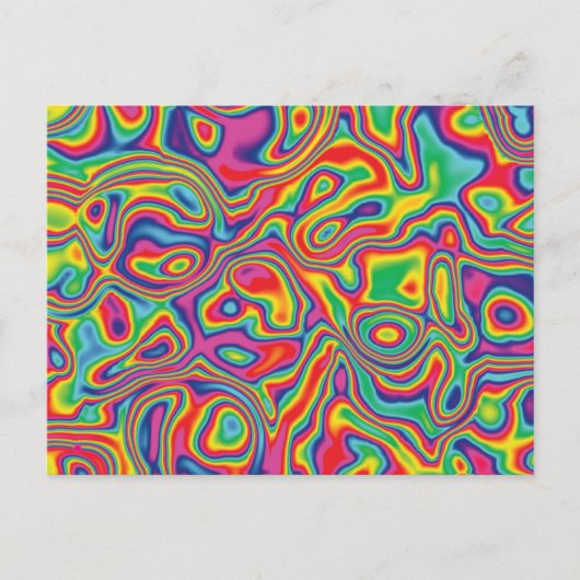 Psychedelic Rainbow Oil Pattern Briefkaart (Voorkant)