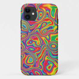 Psychedelic Rainbow Oil Pattern iPhone 11 Hoesje