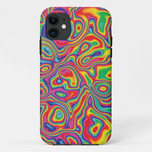 Psychedelic Rainbow Oil Pattern Case-Mate iPhone Case (Achterkant)