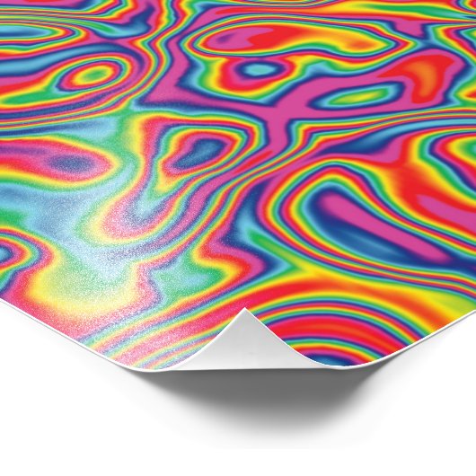 Psychedelic Rainbow Oil Pattern Foto Afdruk (Hoek)