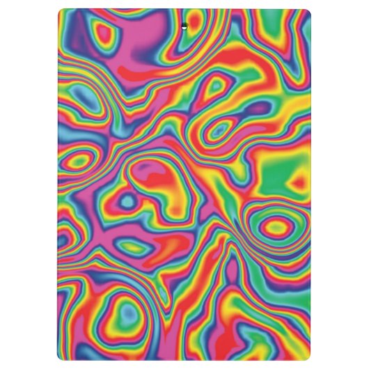 Psychedelic Rainbow Oil Pattern Klembord (Achterkant)