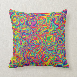 Psychedelic Rainbow Oil Pattern Kussen