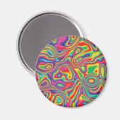 Psychedelic Rainbow Oil Pattern Magneet (Voorkant / Achterkant)