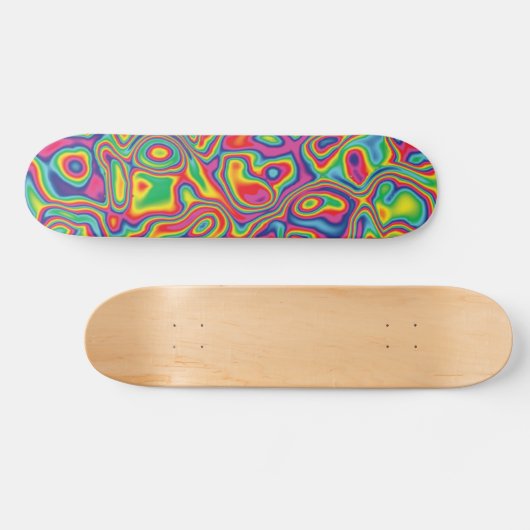 Psychedelic Rainbow Oil Pattern Persoonlijk Skateboard (Horizontaal)