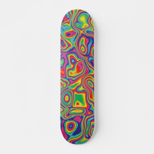 Psychedelic Rainbow Oil Pattern Persoonlijk Skateboard (Voorkant)