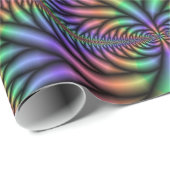 Psychedelic Rainbow Plant Wrapping Paper Cadeaupapier (Rol Hoek)