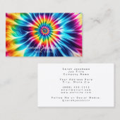 Psychedelic Rainbow Retro TIe-Dye Visitekaartje (Voorkant / Achterkant)