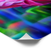 Psychedelic Rainbow-Roos Perfect Poster (Hoek)