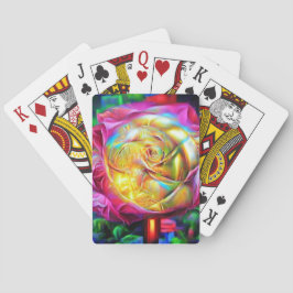 Psychedelic Rainbow-Roos Pokerkaarten